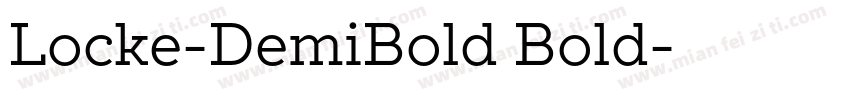 Locke-DemiBold Bold字体转换
